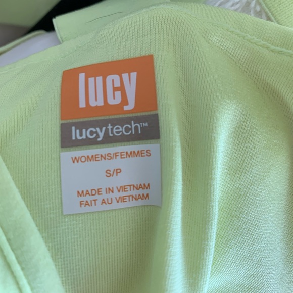 Lucy Tank Top, Lime Green Cross Back - Picture 3 of 4